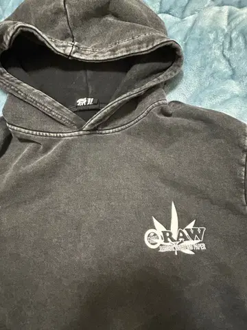 RAW 후드티 블랙