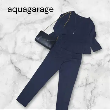 aquagarage 미사용 새상품급 네이비 페플럼 셋업 S 사이즈