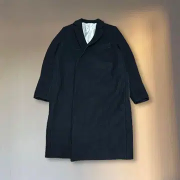 THE RERACS 블랙 체스터 코트 울 코트 리라