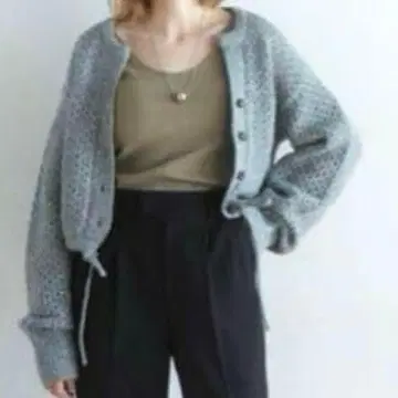 SeaRoomLynn STARDUST 니트 스키퍼 가디건 그레이 가디건