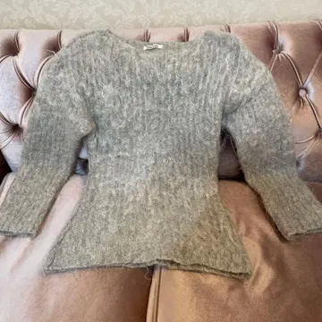 FUMIKA UCHIDA 그레이 긴팔 니트