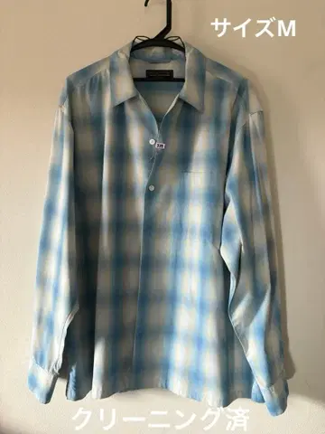 프릭스스토어 옴브레 체크 긴팔 오픈 셔츠 사이즈 M