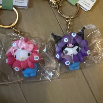 산리오 캐릭터즈 미야쿠미야쿠 변신 입체 마스코트 컬러 키링