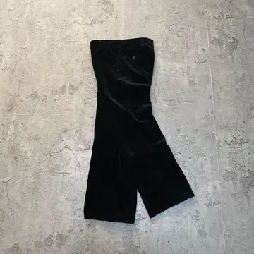 90s 유로 구제 의류 벨로아 바디 팬츠 블랙 서독일제