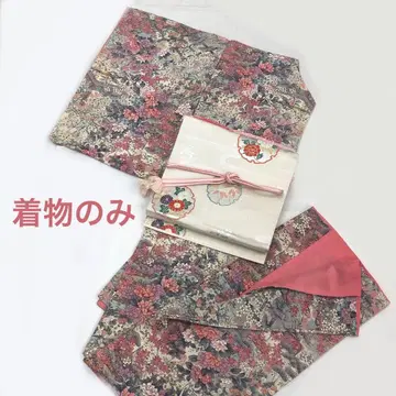 기모노만 백화요란 꽃 코몬 기모노 이중 기모노 크레이프 원단