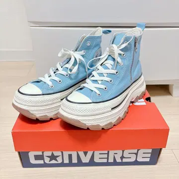 CONVERSE ALL STAR 스카이블루 하이컷 통굽 스니커즈
