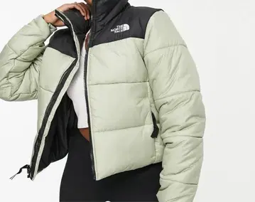 THE NORTH FACE 다운 자켓 카키 그린 블랙
