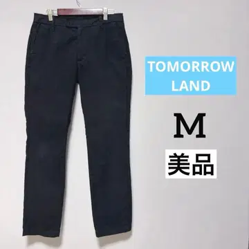 투모로우랜드 코튼 울 팬츠 치노 팬츠 플란넬 블랙 슬랙스