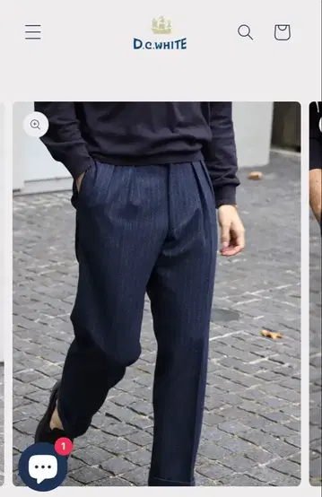 [ D.C.WHITE ] DRESS SLACKS NAVY