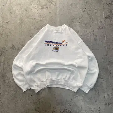 90s USA TULTEX 구제 의류 NFL 팀 로고 자수 맨투맨 화이트