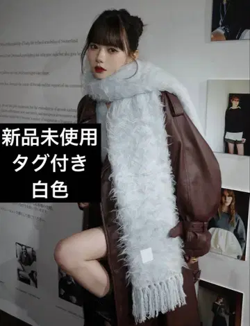 thetoe Eltz Shaggy 머플러 화이트