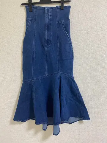 새상품 MERCURYDUO 데님 코르셋 머메이드 스커트