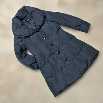 LILA 롱 다운 코트 다운 자켓 블랙 A라인