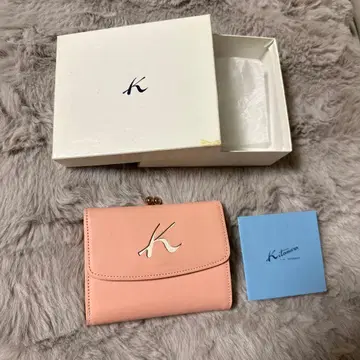 KITAMURA 키타무라 3단 가마구치 지갑 핑크 가죽