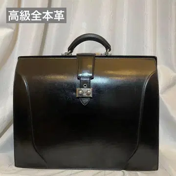 [ 고급 천연 가죽 ] 더치 백 브리프 케이스 전체 천연 가죽 블랙