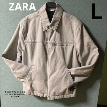 ZARA 베이지 코튼 점퍼 약간 두꺼운 원단 미사용품