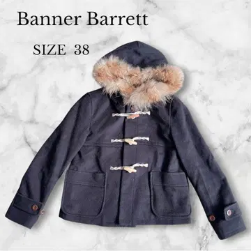 바나나바렛 더플 코트 퍼 포함 숏 기장 겨울 상품 두꺼운 원단 블랙 M