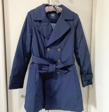 GAP 네이비 다운 트렌치코트