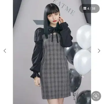 EATME 데콜테 바이컬러 원피스