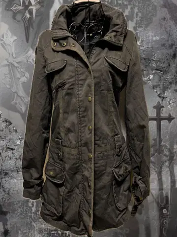 y2k 헤이세이 갸루 밀리터리 모즈 코트 fairygrunge