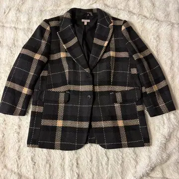 새상품급 H&M 체크 무늬 테일러드 자켓 L 사이즈