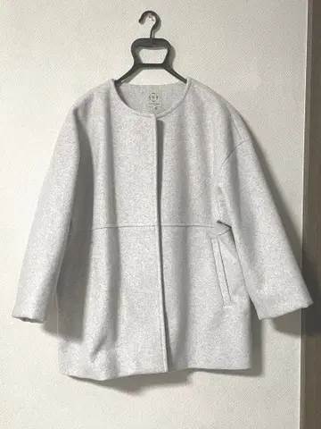 새상품급 Samantha Mos2 라이트 그레이 버튼 하프 코트