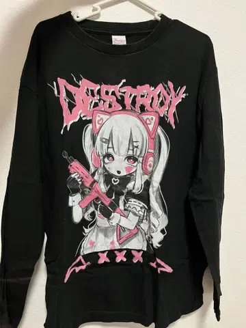 간기마리야상 롱 티셔츠 L 지뢰 양산형