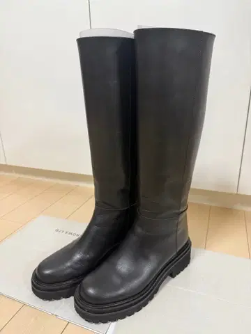 UNITED ARROWS 롱 플랫폼 부츠 블랙