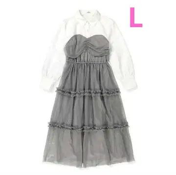 [택 포함 새상품] 시마무라 maki 도킹 원피스 그레이 L