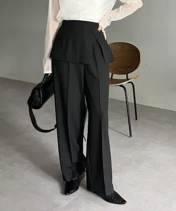 카프리슈 마쥬 랩스커트 레이어드 팬츠 블랙 38