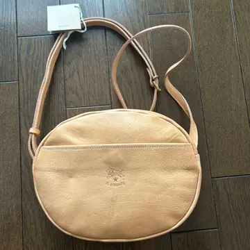 IL BISONTE 숄더백 미사용 새상품 베이지 천연 가죽 정품