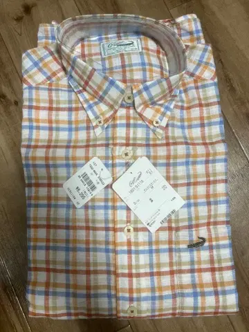 crocodile 체크 무늬 긴팔 셔츠