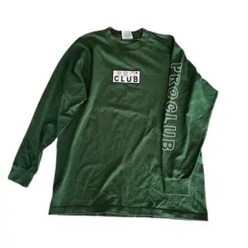 Proclub 로고T 긴팔T 그린 자수 프로클럽