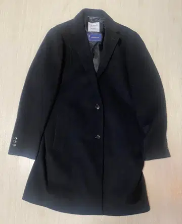 LES MUES 캐시미어 블렌드 체스터 코트 네이비