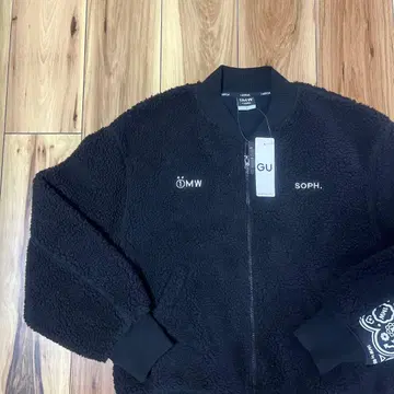 [ 새상품 ] GU 1MW by SOPH. MA-1 플리스 자켓 블랙 S