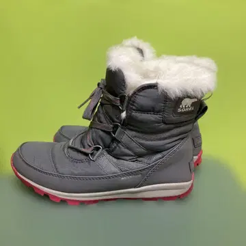 SOREL 스노우 부츠 23cm 그레이 핑크 새상품급