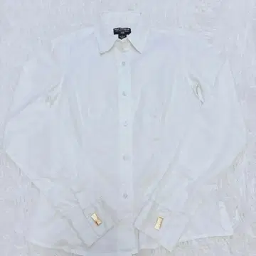 폴로 랄프 로렌 인도산 셔츠 골드 플레이트 긴팔 화이트