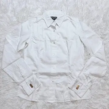 폴로 랄프 로렌 인도산 셔츠 골드 플레이트 긴팔 화이트