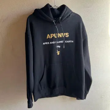 Aape APUNVS 블랙 후드티 M 사이즈