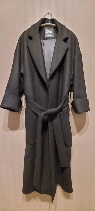 ZARA 울 롱 코트 M 블랙