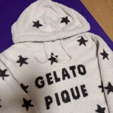 젤라또피케 복슬복슬 별 패턴 원피스 룸웨어 프리 사이즈