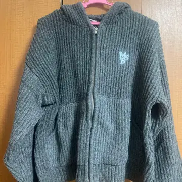 MSB 후드 부착 그레이 리브 자켓