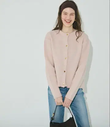 coca 더블 페이스 크루넥 니트 가디건