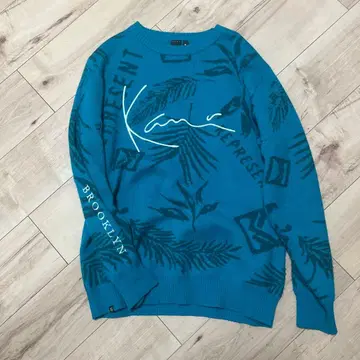 KANI 파랑 M 크루넥 스웨터