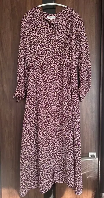 KUMIKYOKU 꽃무늬 롱 원피스 긴팔 사이즈 3