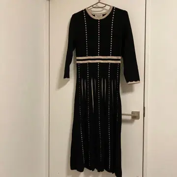 질스튜어트 니트 원피스 스티치풍 플리츠 JILL stuart