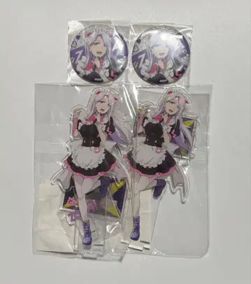 아키바 메이드 전쟁 DMM 스크래치 조야 아크릴 스탠드 캔뱃지 색지 세트