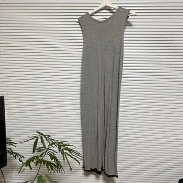 maturely 그레이 슬리브리스 롱 원피스