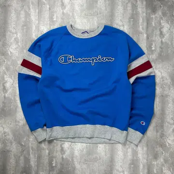 챔피온 자수 로고 맨투맨 트레이닝복 블루 XL 5976