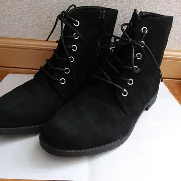 24.5cm L 사이즈 블랙 스웨이드 여성용 부츠